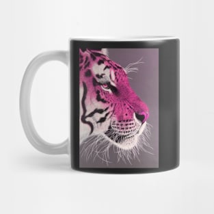 Fuchsia pink and white ombre tiger Mug